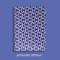 Blue vegan leather passport holder with Affection print by Giovanni Morra