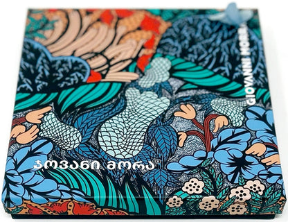 შარფი - ტიტები - ნატურალური აბრეშუმი - იისფერი
